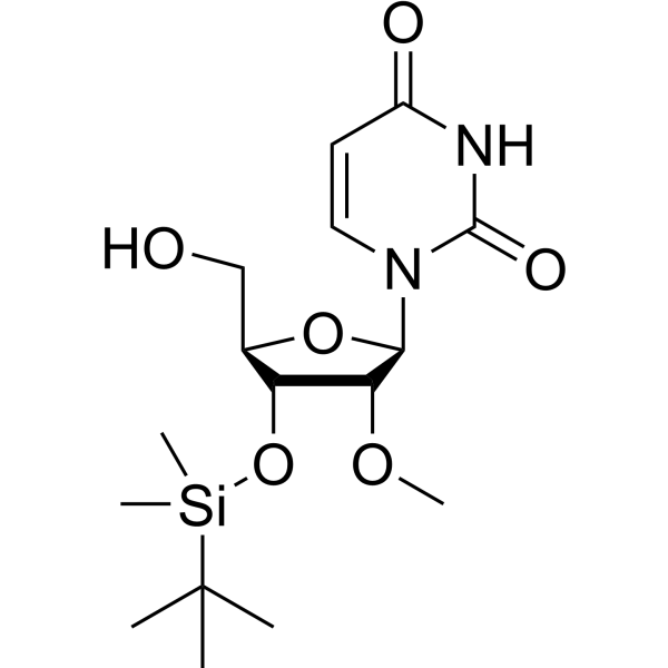 3′-O-[(1,1-Dimethylethyl)dimethylsilyl]-2′-O-methyluridine Chemical Structure