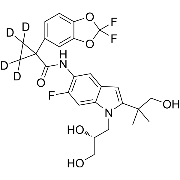 Tezacaftor-d<sub>4</sub> Chemical Structure