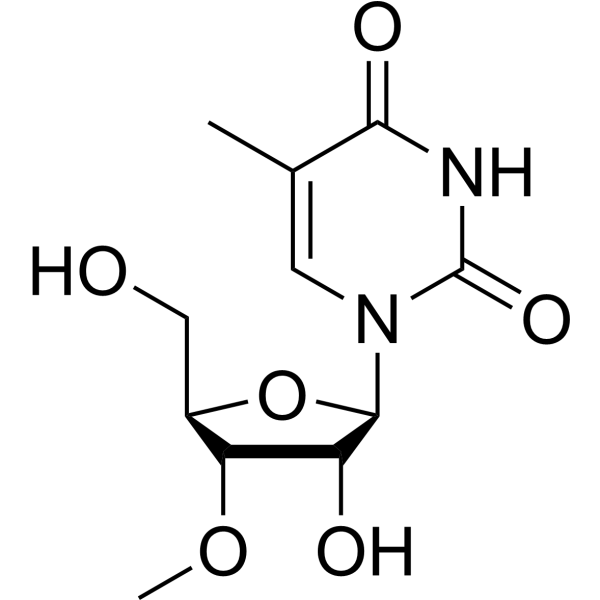 3’-O-Methyl-5-methyluridine Chemical Structure