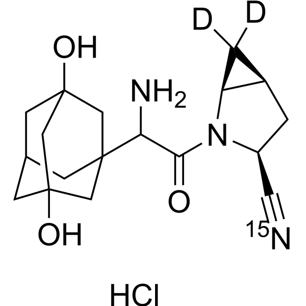 Saxagliptin Metabolite-<sup>15</sup>N,d<sub>2</sub> hydrochloride Chemical Structure
