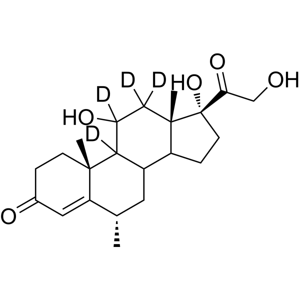 6-Alpha-Methyl-Cortisol-d<sub>4</sub> Chemical Structure