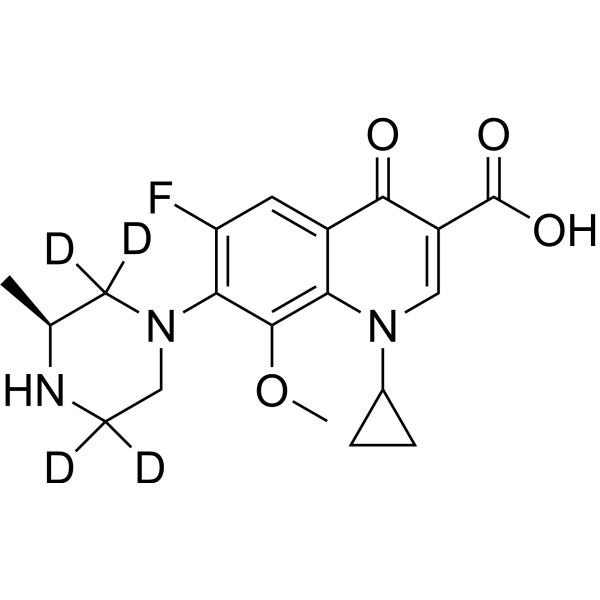 l-Gatifloxacin-d<sub>4</sub> Chemical Structure