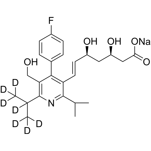 Desmethylcerivastatin-d<sub>7</sub> sodium Chemical Structure