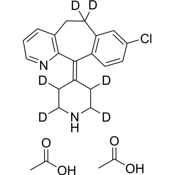 Descarboethoxyloratadine-d<sub>6</sub> diacetate Chemical Structure
