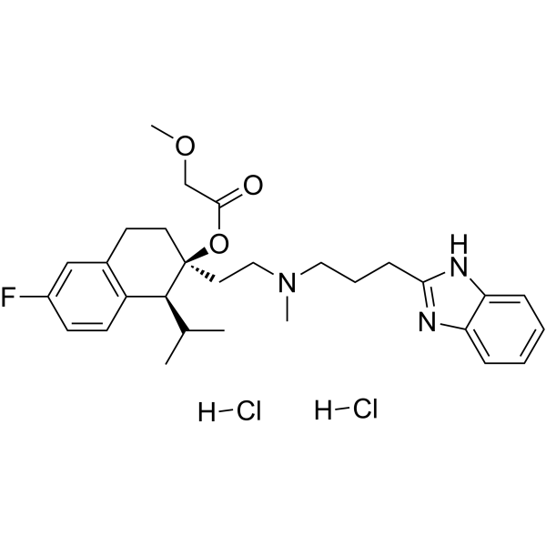 Mibefradil dihydrochloride 構造式