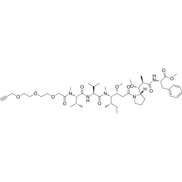 Acetylene-PEG3-MMAF-OMe Chemical Structure