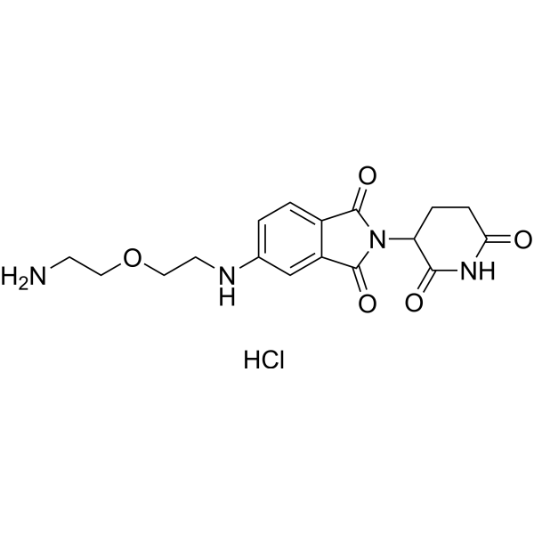 Thalidomide-5-NH-PEG1-NH2 hydrochloride Chemical Structure