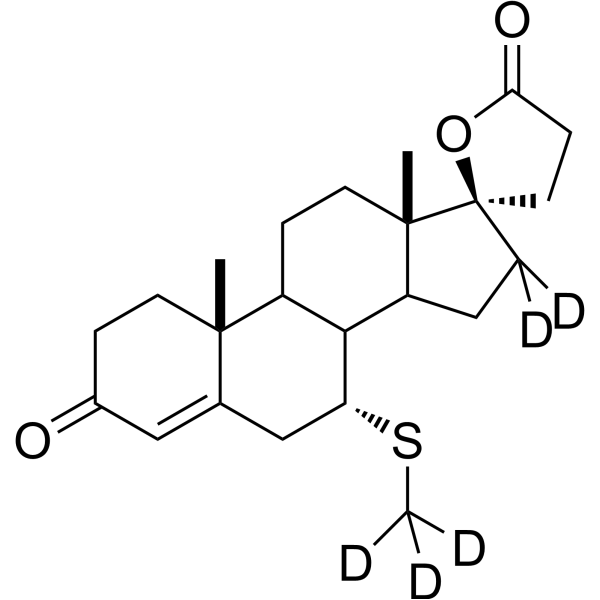 7α-Methylthiol spironolactone-d<sub>5</sub> Chemical Structure