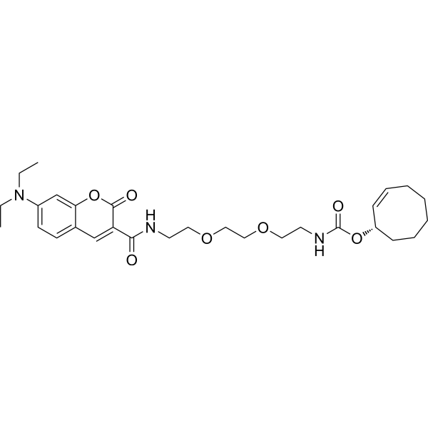 Coumarin-PEG2-TCO Chemical Structure