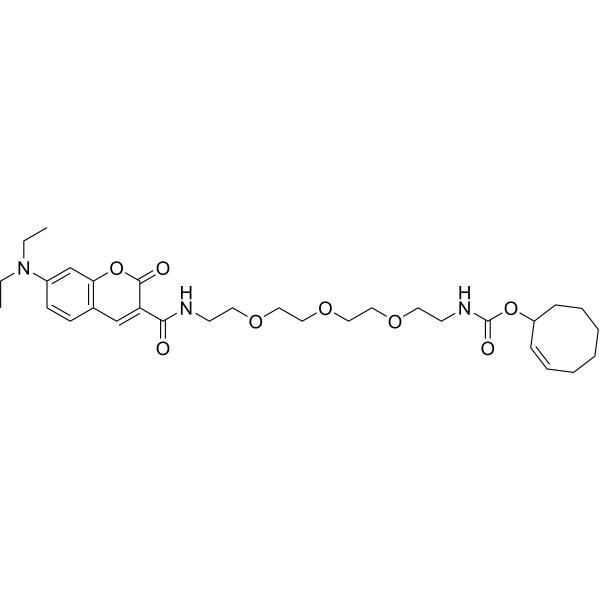 Coumarin-PEG3-TCO Chemical Structure