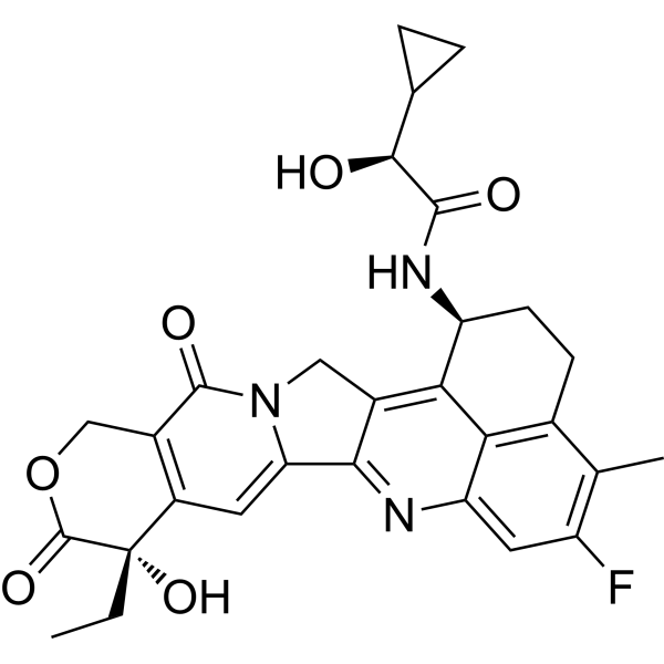Cyclopropaneacetamide-Exatecan Chemical Structure