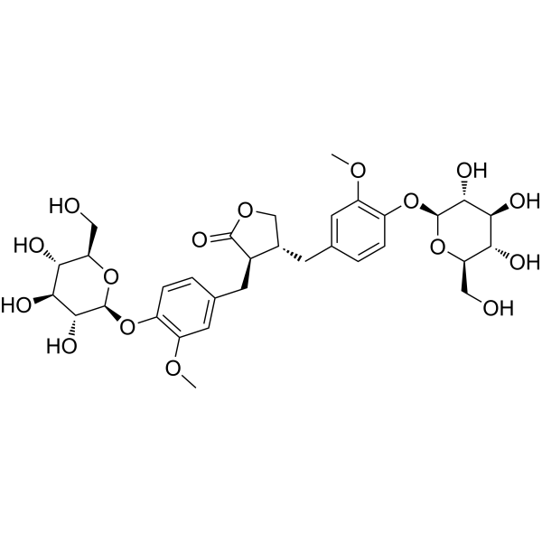 (8R,8'R)-Matairesinol 4,4'-di-O-β-D-glucopyranoside Chemical Structure