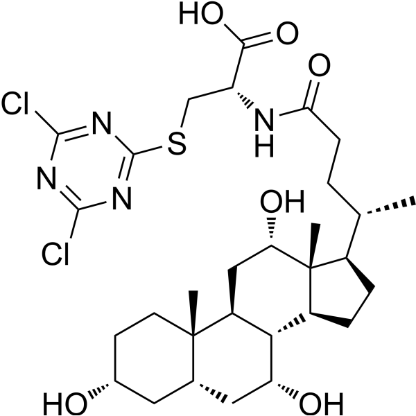 Cholic acid-cysteine-cyanuric chloride complex Chemical Structure