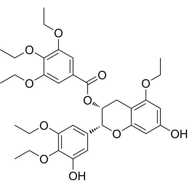 5,3',4',3'',4'',5''-6-O-Ethyl-EGCG Chemical Structure
