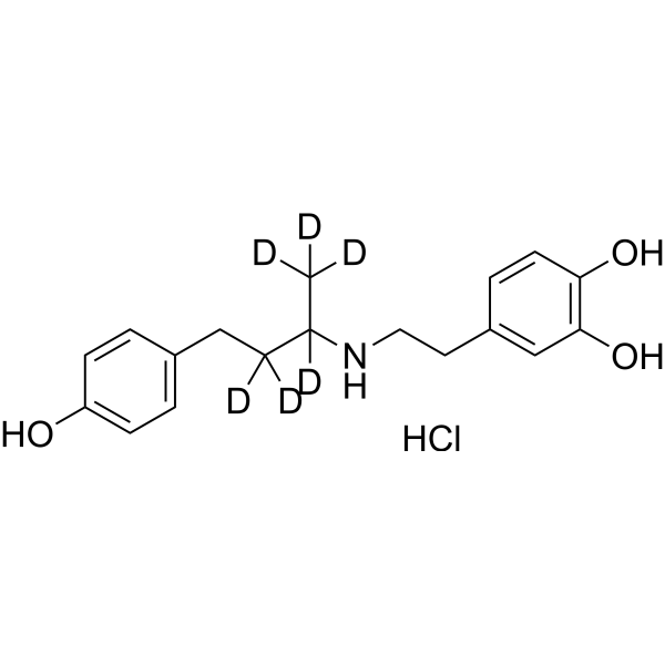 (rac)-Dobutamine-d<sub>6</sub> hydrochloride Chemical Structure