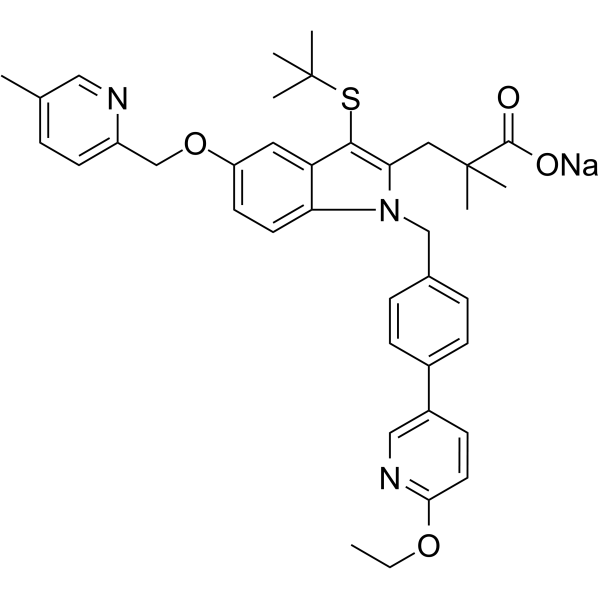 Fiboflapon sodium Chemical Structure