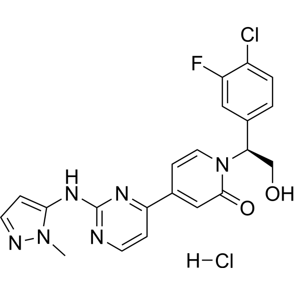 Ravoxertinib hydrochloride (GDC-0994 hydrochloride) | ERK 
