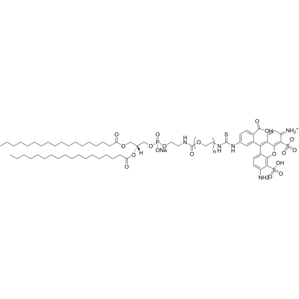 DSPE-PEG-Fluor 488,MW 2000 Chemical Structure