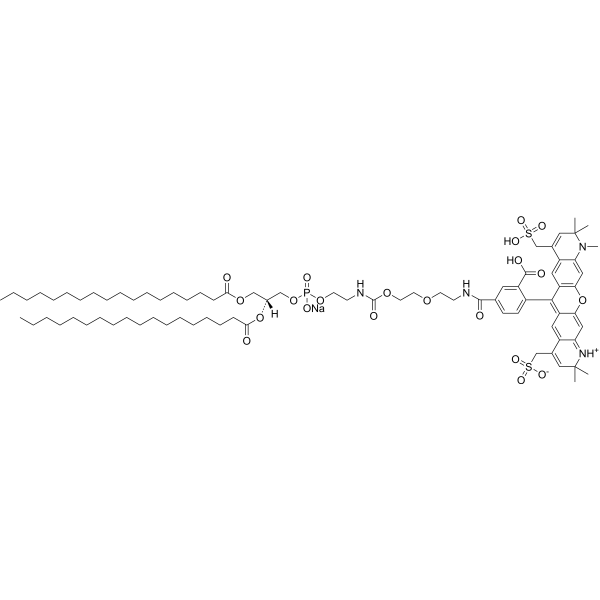 DSPE-PEG-Fluor 594,MW 2000 Chemical Structure