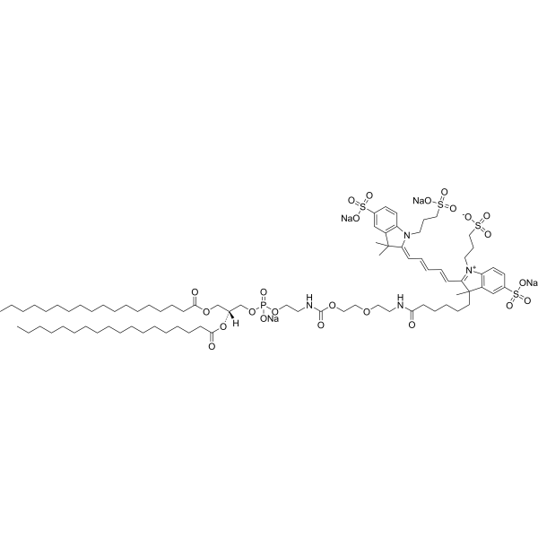 DSPE-PEG-Fluor 647,MW 2000 Chemical Structure
