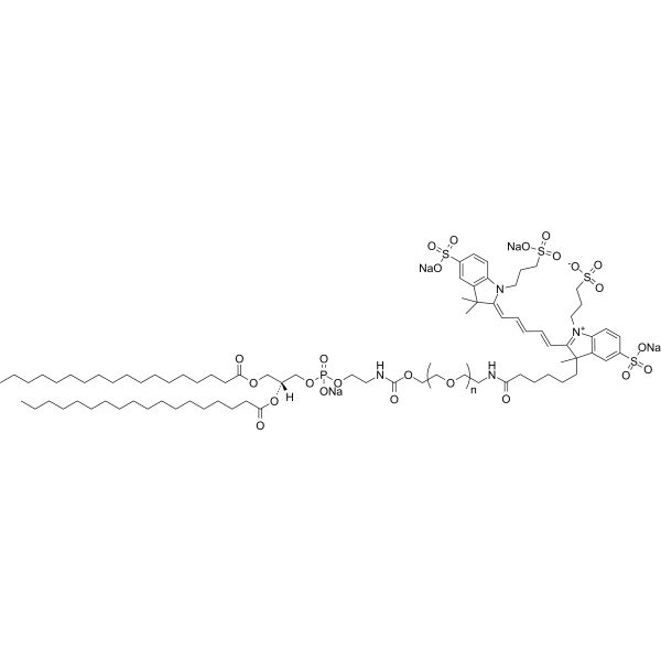 DSPE-PEG-Fluor 647,MW 5000 Chemical Structure