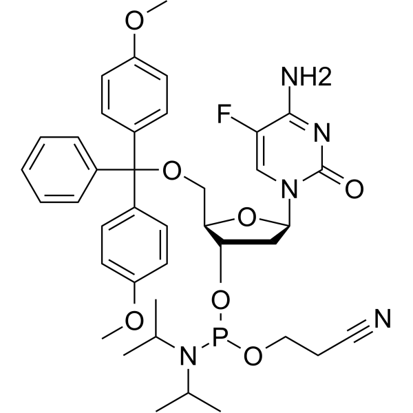 DMTr-5-fluoro-2'-deoxycytidine-phosphoramidite Chemical Structure
