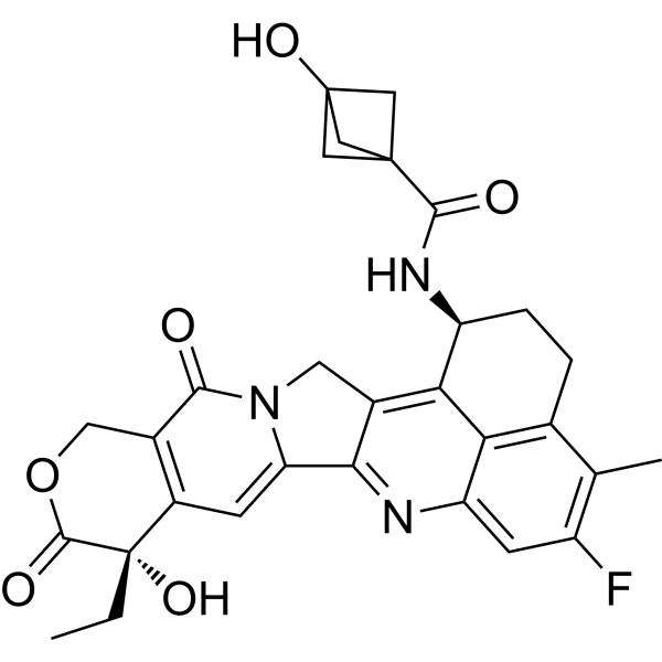 Exatecan-amide-bicyclo[1.1.1]pentan-1-ol Chemical Structure