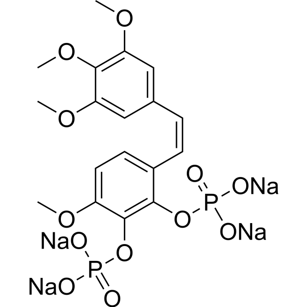 Combretastatin A-1 phosphate tetrasodium Chemical Structure