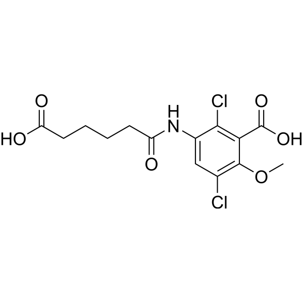 Dicamba-6-amino-6-oxohexanoic acid Chemical Structure