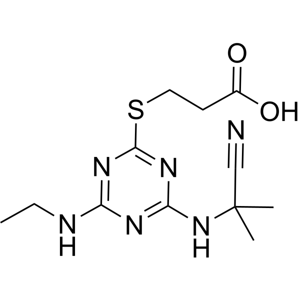 Cyanazine-3-mercaptopropanoic acid Chemical Structure