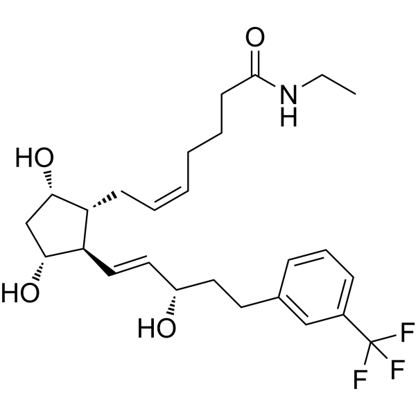 17-Trifluoromethylphenyl trinor prostaglandin F2α ethyl amide Chemical Structure