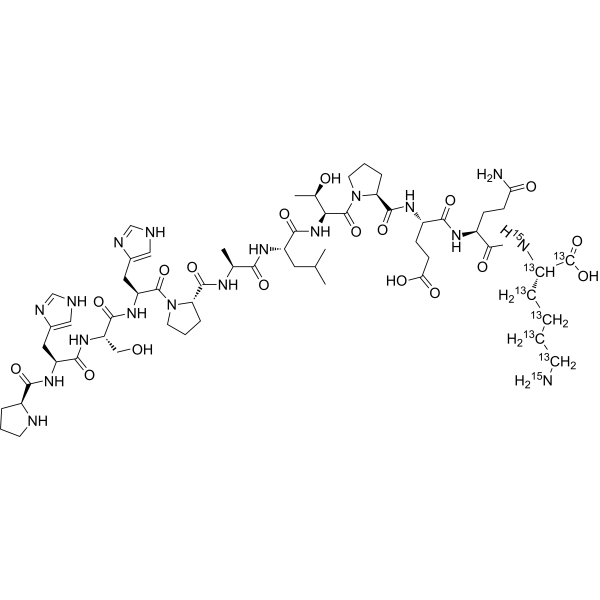 PHSHPALTPEQK-(Lys-13C6,15N2)