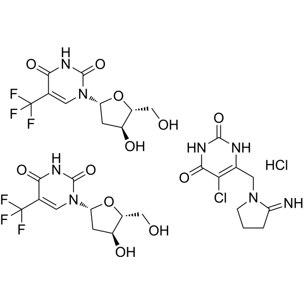 Trifluridine/tipiracil hydrochloride mixture Chemical Structure