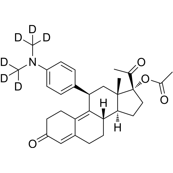 Ulipristal acetate-d6 Chemical Structure