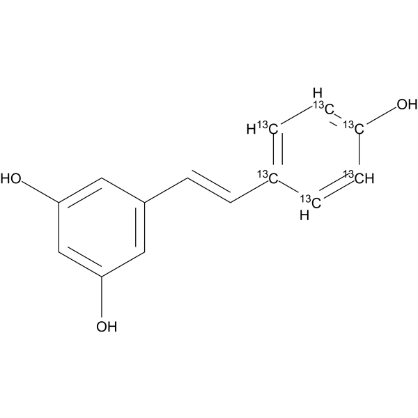 (E/Z)-Resveratrol-<sup>13</sup>C</sup>N<sub>6</sub> Chemical Structure