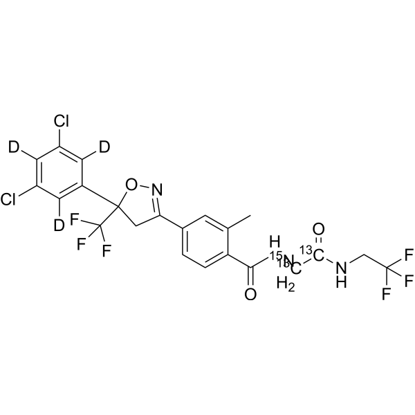 Fluralaner-13C2,15N,d3 Chemical Structure