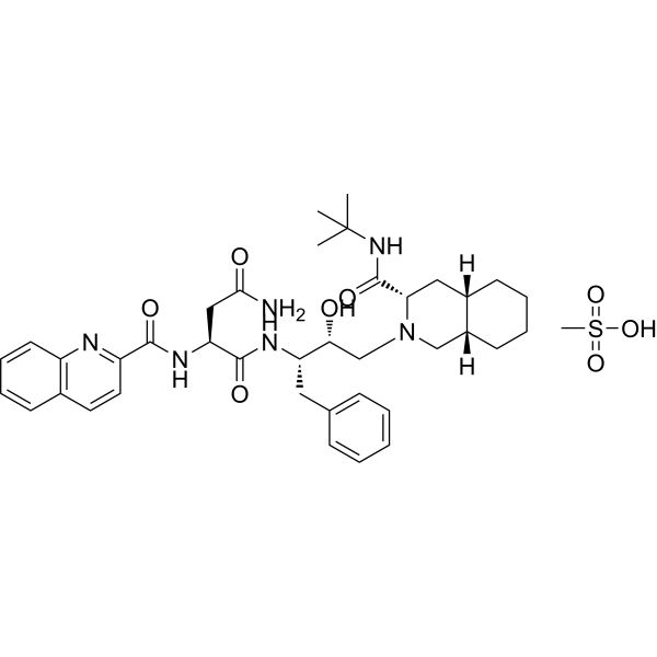 Saquinavir mesylate (Standard) Chemical Structure