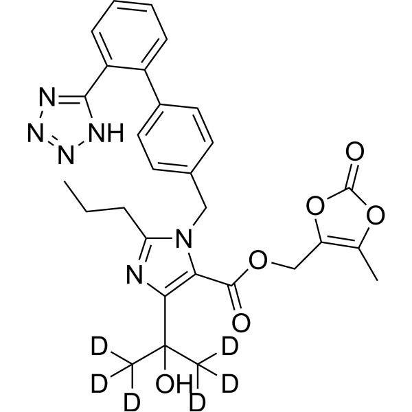 Olmesartan medoxomil-d<sub>6</sub> Chemical Structure
