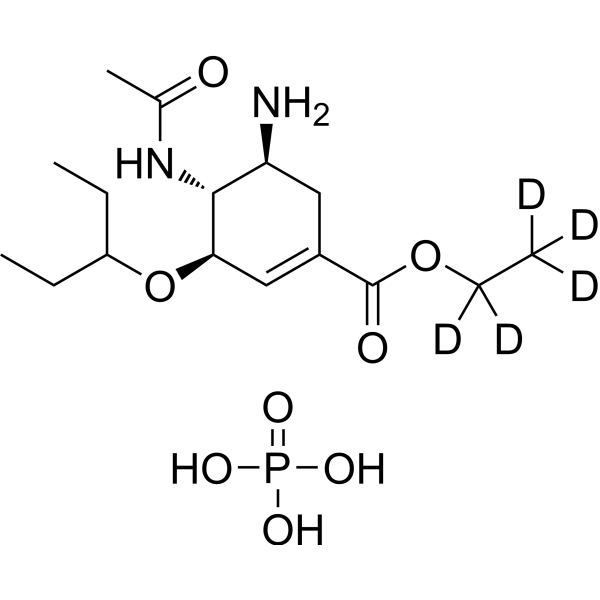 Oseltamivir-d<sub>5</sub> phosphate Chemical Structure