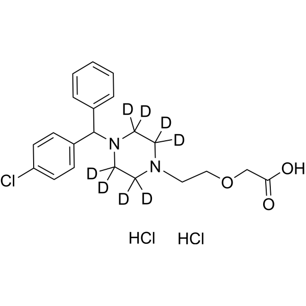 Cetirizine-d<sub>8</sub> dihydrochloride Chemical Structure