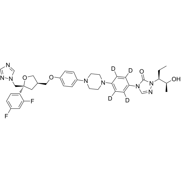 Posaconazole-d<sub>4</sub> Chemical Structure