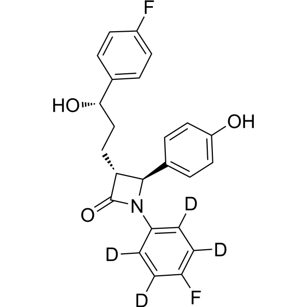 Ezetimibe-d<sub>4</sub> Chemical Structure
