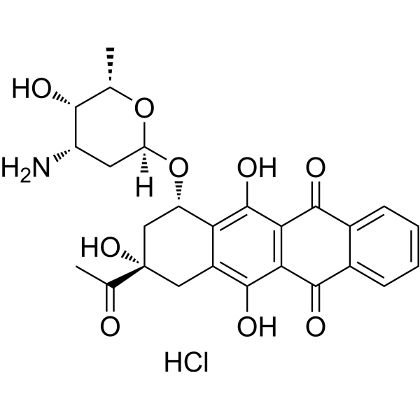 Idarubicin hydrochloride 構造式