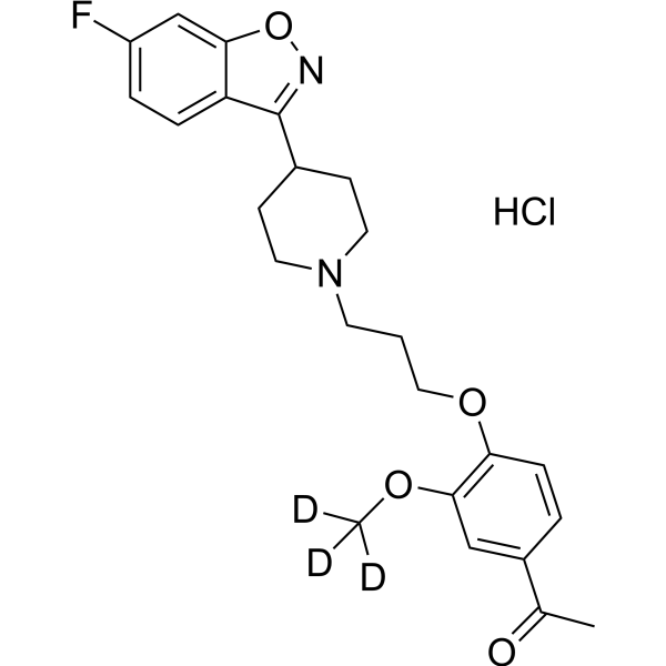 Iloperidone-d<sub>3</sub> hydrochloride Chemical Structure