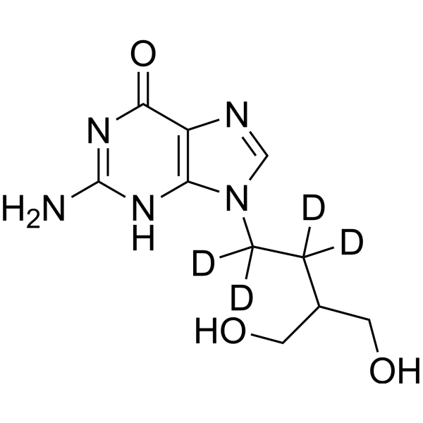 Penciclovir-d<sub>4</sub> Chemical Structure