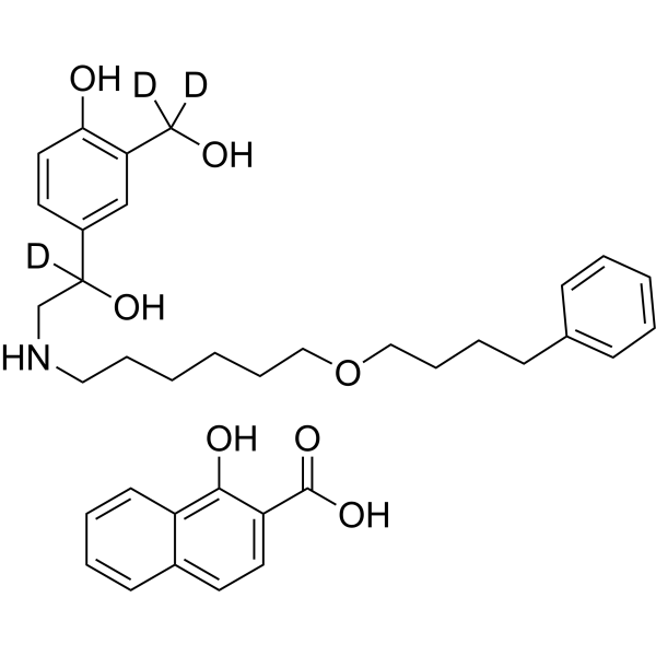 Salmeterol-d<sub>3</sub> xinafoate Chemical Structure