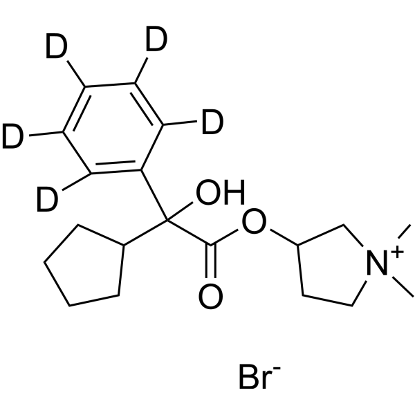 Glycopyrrolate-d<sub>5</sub> bromide Chemical Structure