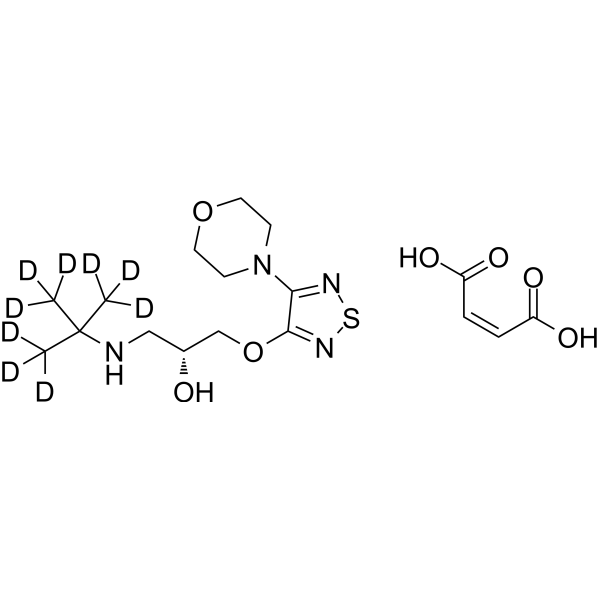 (R)-Timolol-d<sub>9</sub> maleate Chemical Structure