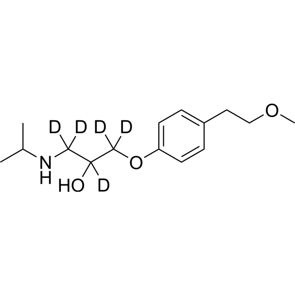 Metoprolol-d<sub>5</sub> Chemical Structure