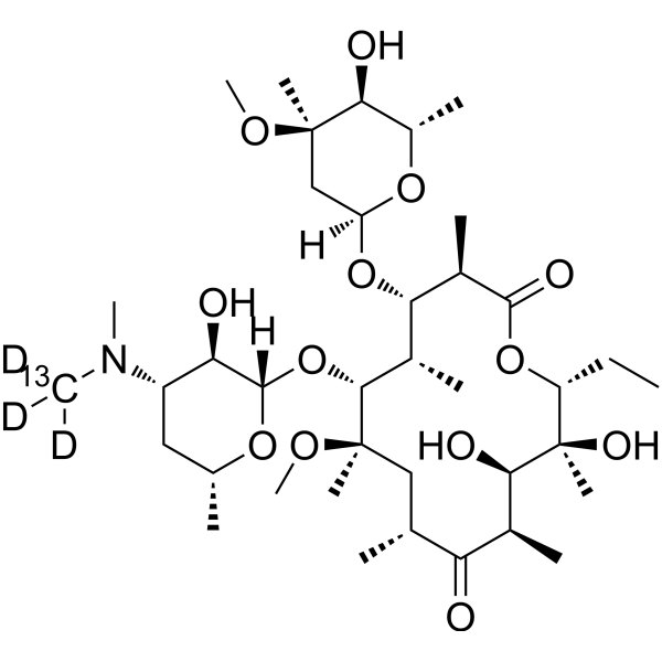 Clarithromycin-13C-d3 Chemical Structure